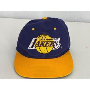 Los Angeles Lakers AJD Basketball Hat Cap Men's Blue Cotton Snapback Vintage